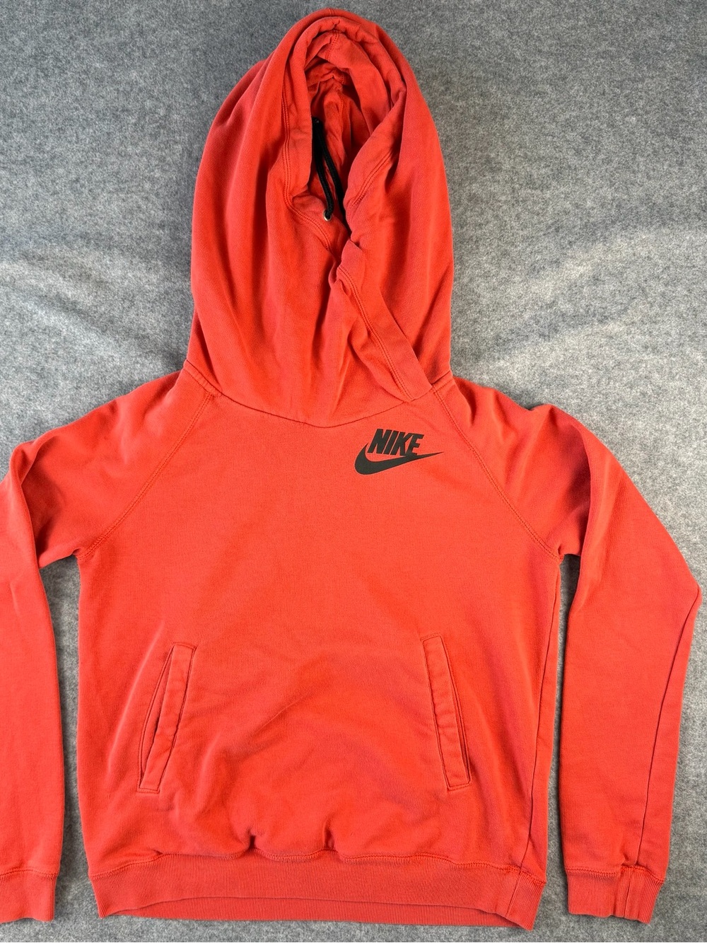 Nike Women’s M Coral Pink Funnel Neck Hoodie Tech Fleece Cowl Pullover